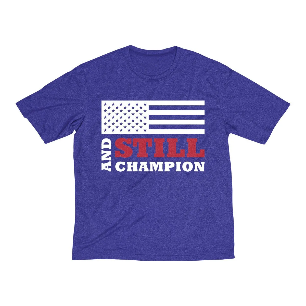 And Still Champion flag white stripes men's Dri-fit tee