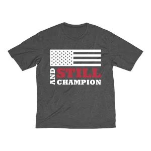 And Still Champion flag white stripes men's Dri-fit tee