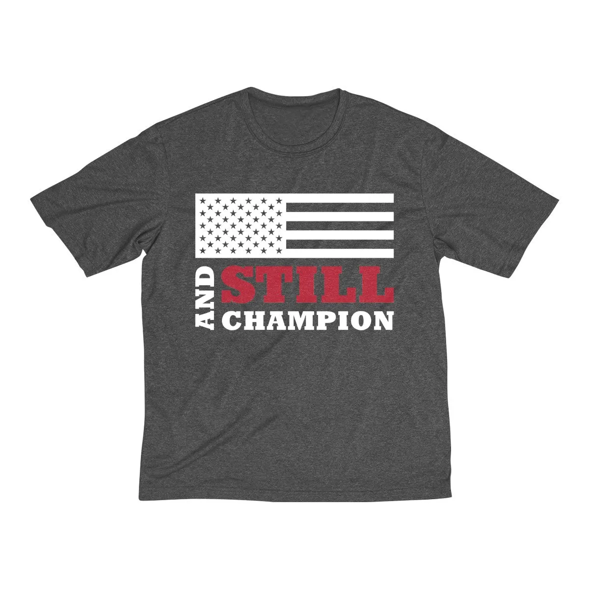 And Still Champion flag white stripes men's Dri-fit tee