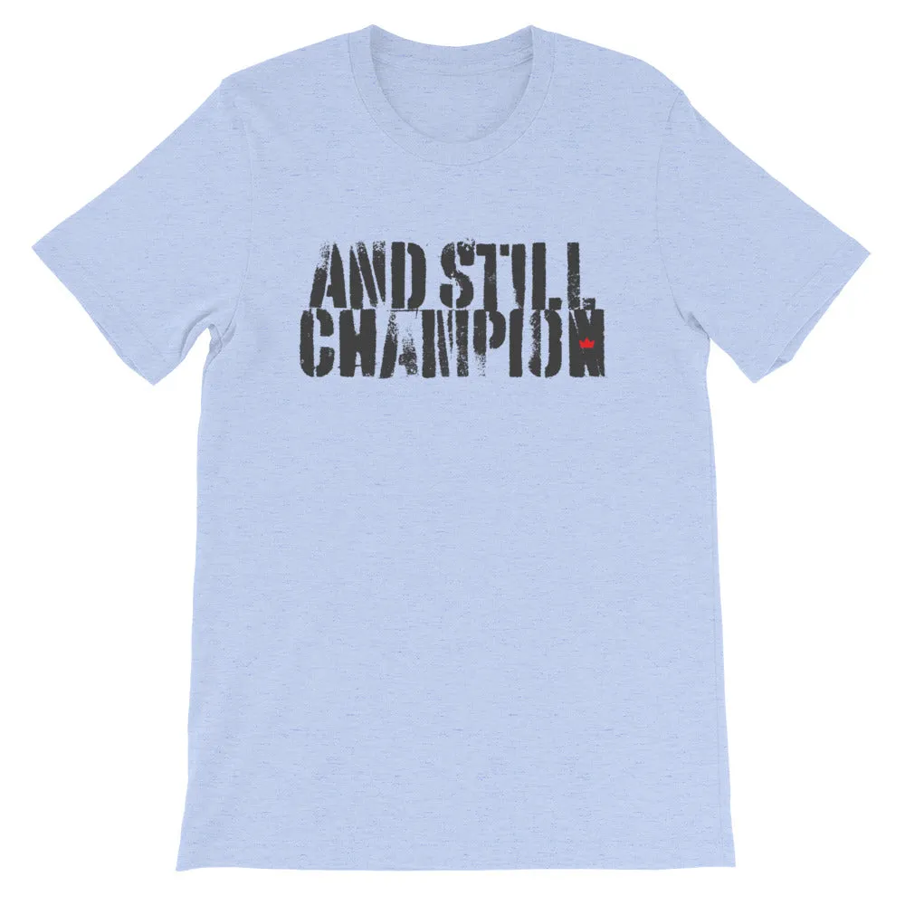 And Still Champion men's training T-shirt with ASC logo on back label