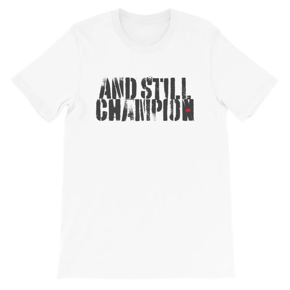 And Still Champion men's training T-shirt with ASC logo on back label