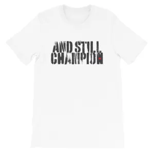 And Still Champion men's training T-shirt with ASC logo on back label
