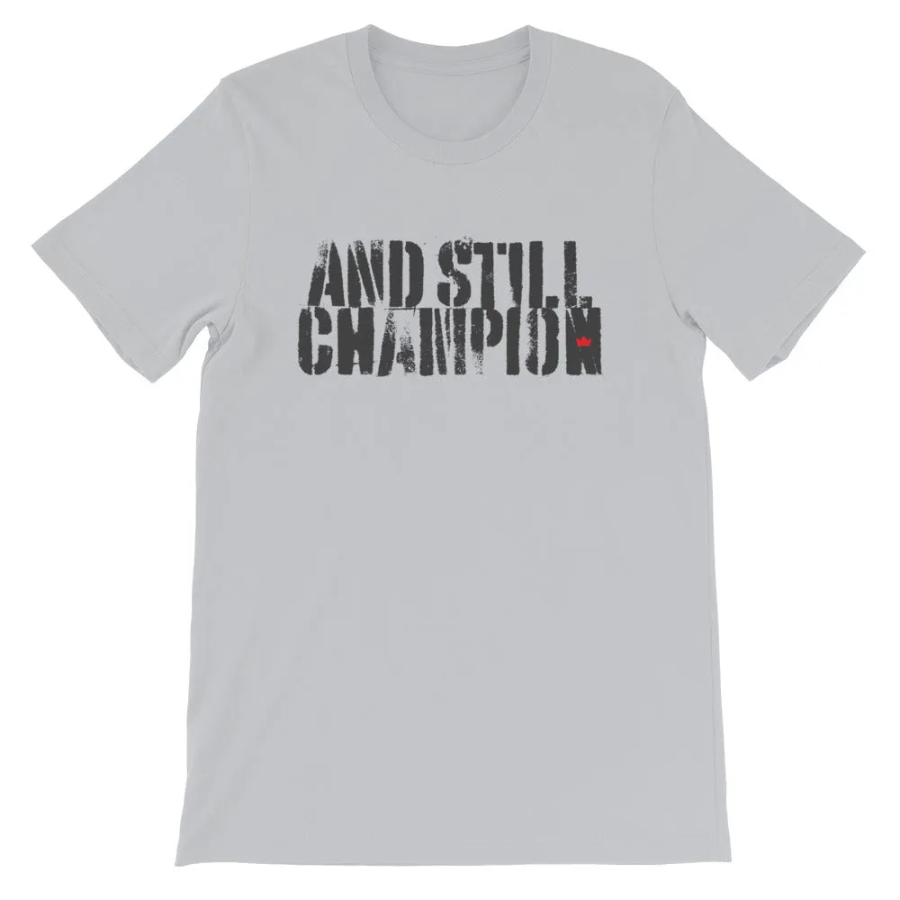 And Still Champion men's training T-shirt with ASC logo on back label