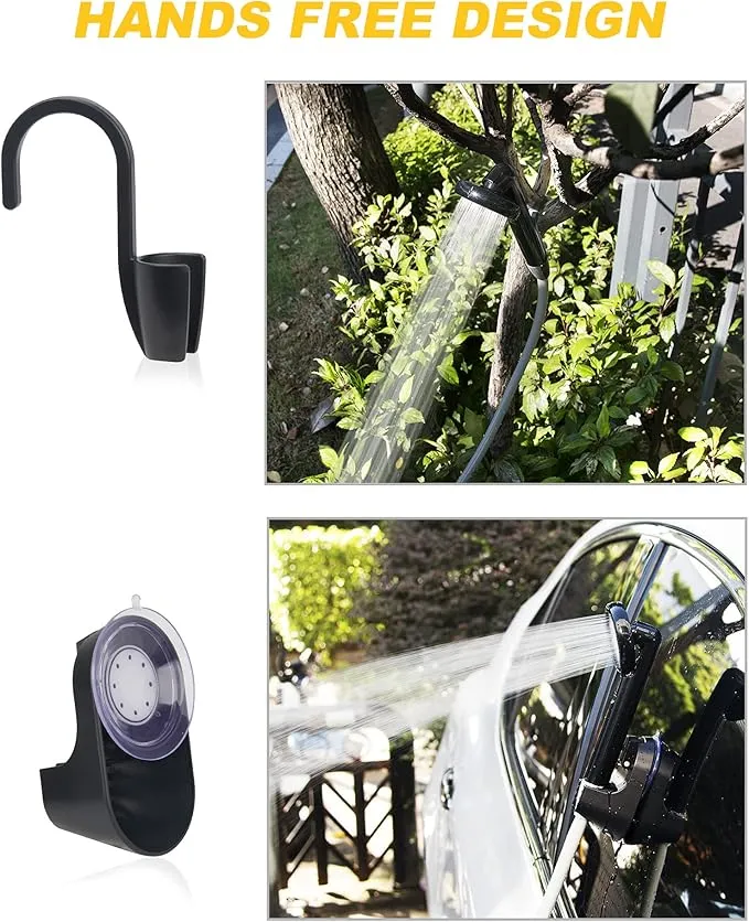 anngrowy Portable Shower for Camping - Battery Powered Compact Handheld Outdoor Rechargeable Showerhead Camp Shower Pump Electric Portable Shower Head for Pet Cleaning Beach Washing Hiking Traveling