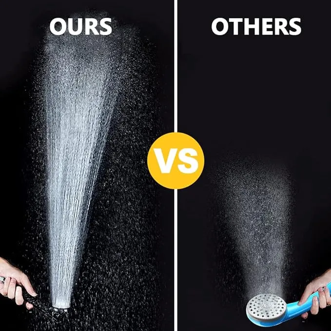 anngrowy Portable Shower for Camping - Battery Powered Compact Handheld Outdoor Rechargeable Showerhead Camp Shower Pump Electric Portable Shower Head for Pet Cleaning Beach Washing Hiking Traveling