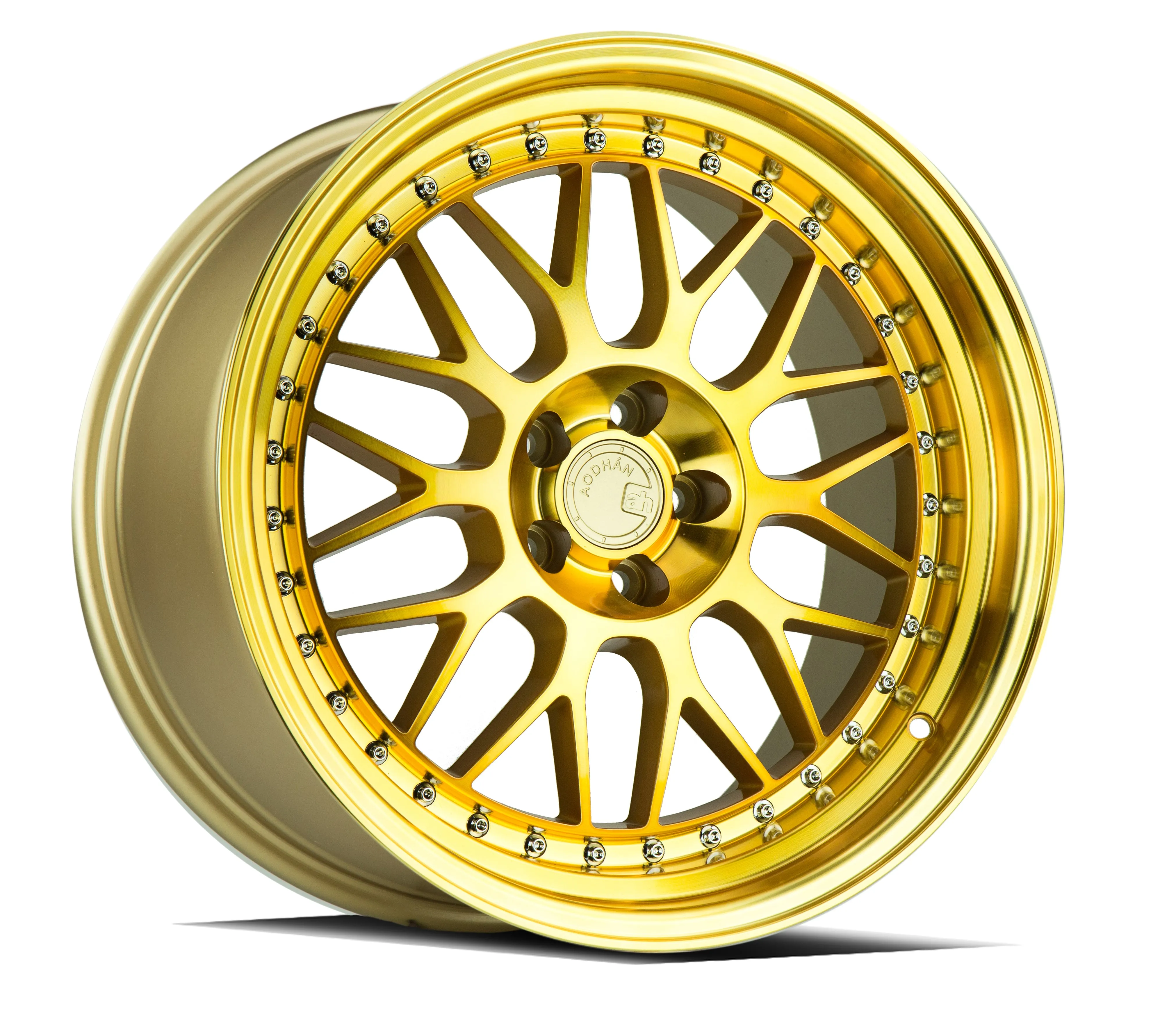 Aodhan AH02 18x9.5 5x100  30 Gold w/Machined Face