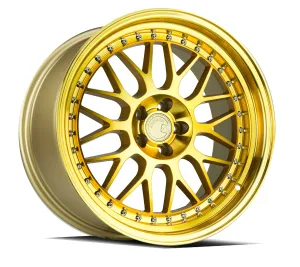 Aodhan AH02 18x9.5 5x100  30 Gold w/Machined Face