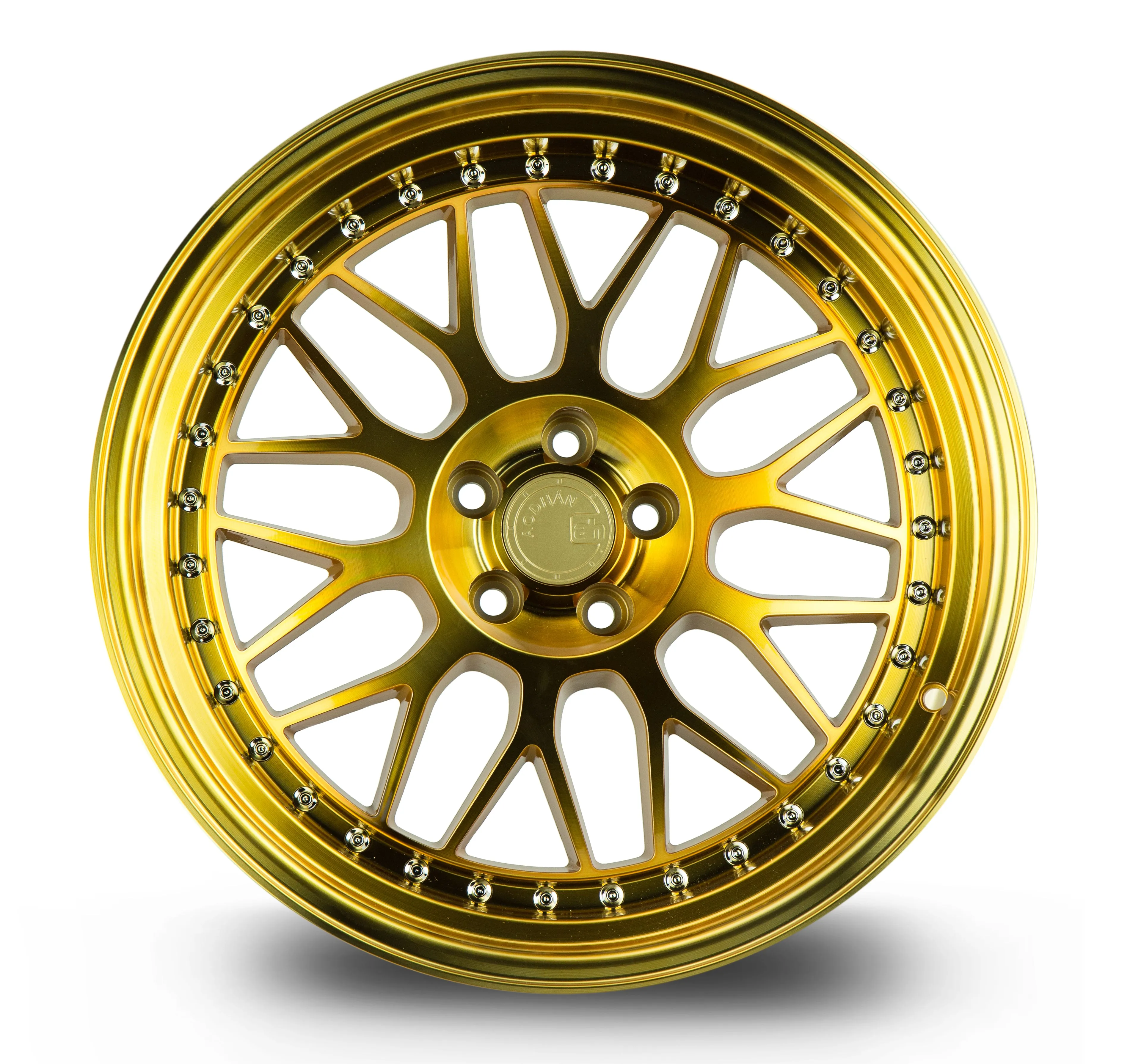Aodhan AH02 18x9.5 5x100  30 Gold w/Machined Face