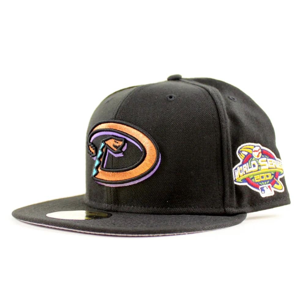 Arizona Diamondbacks 2001 WORLD SERIES New Era 59Fifty Fitted Hat (Gray Under Brim)