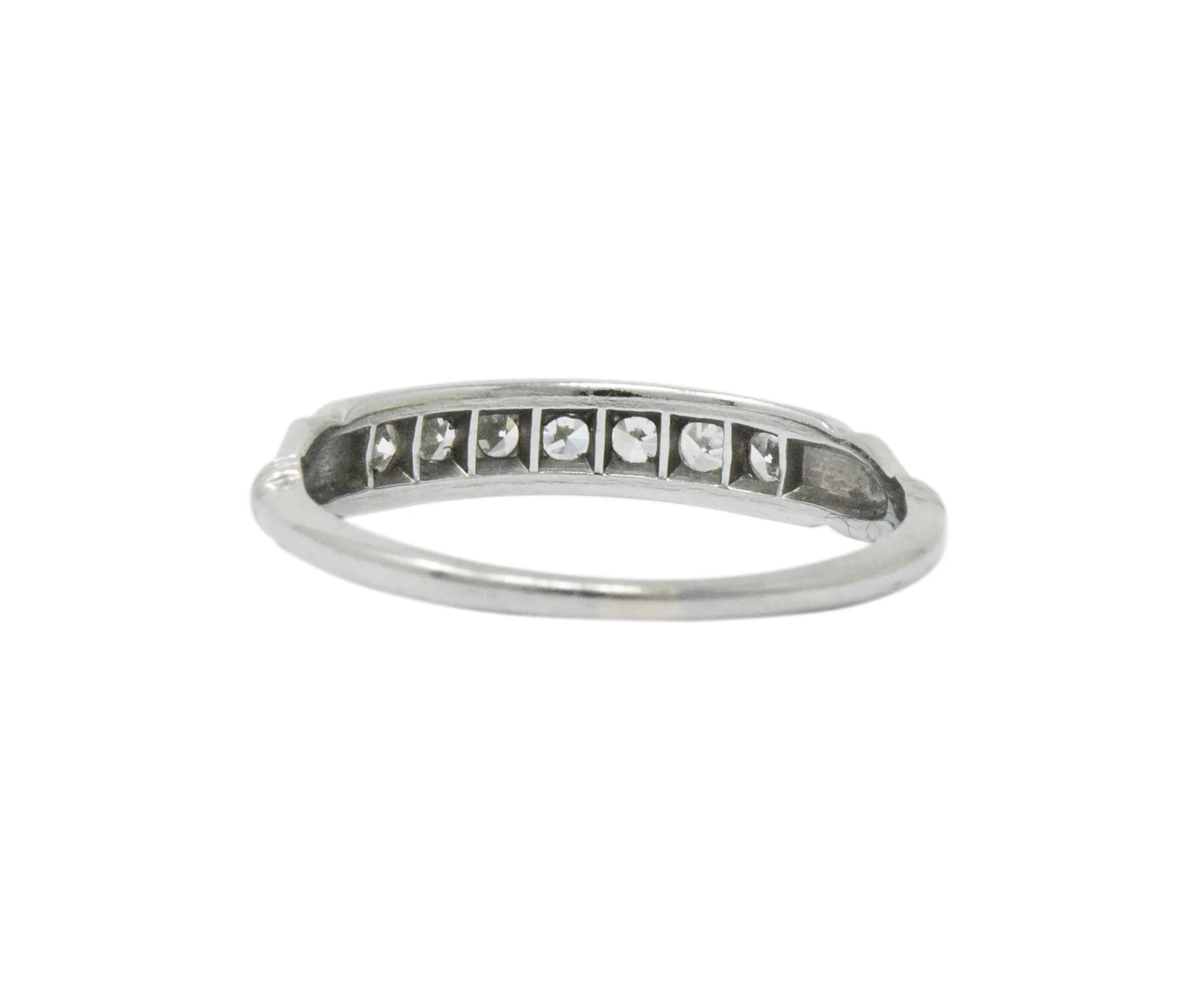 Art Deco 0.25 CTW Diamond 18 Karat White Gold Ring