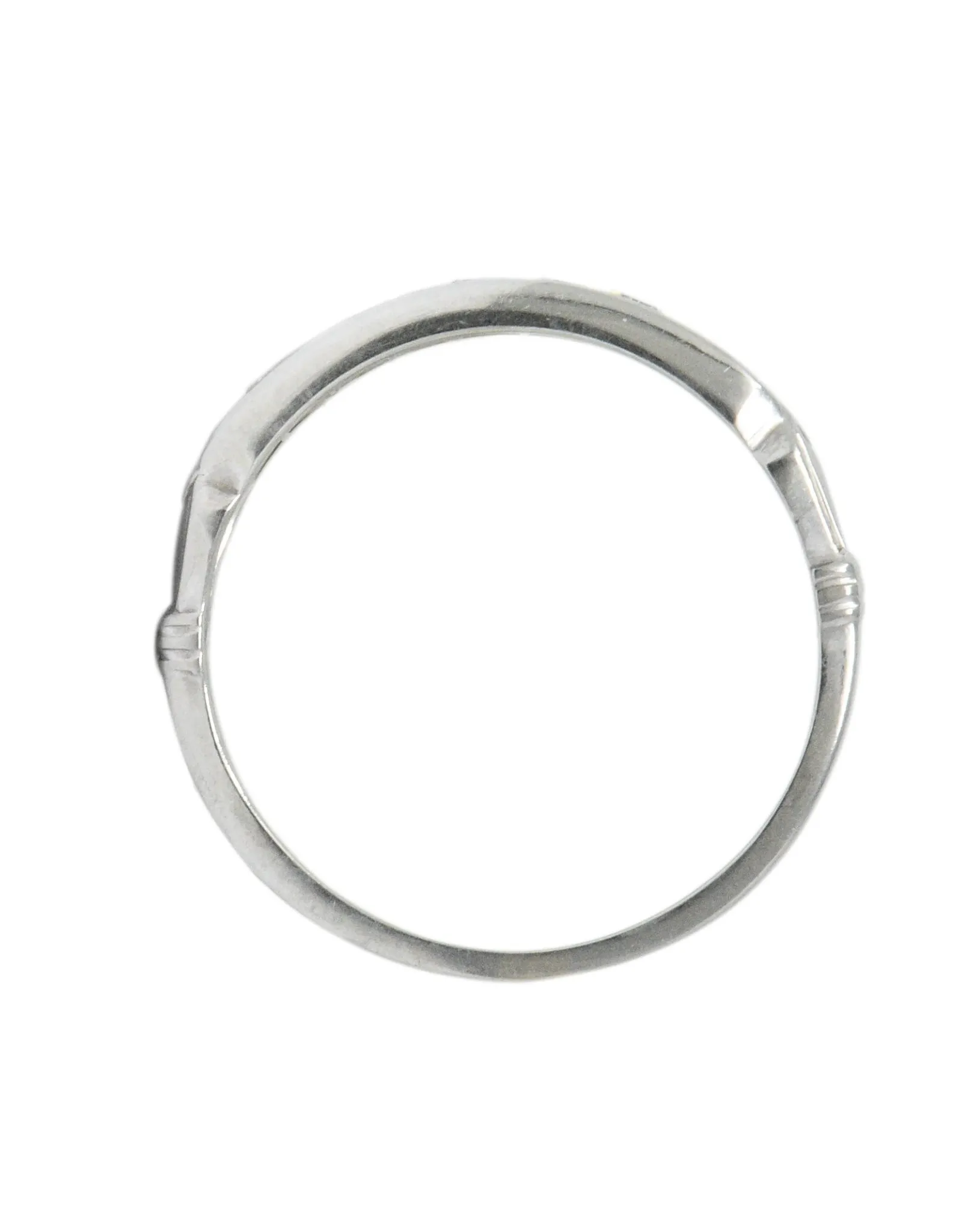 Art Deco 0.25 CTW Diamond 18 Karat White Gold Ring