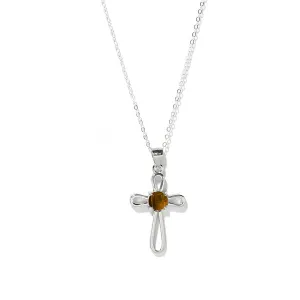 At The Cross Sterling Silver Cross Necklace