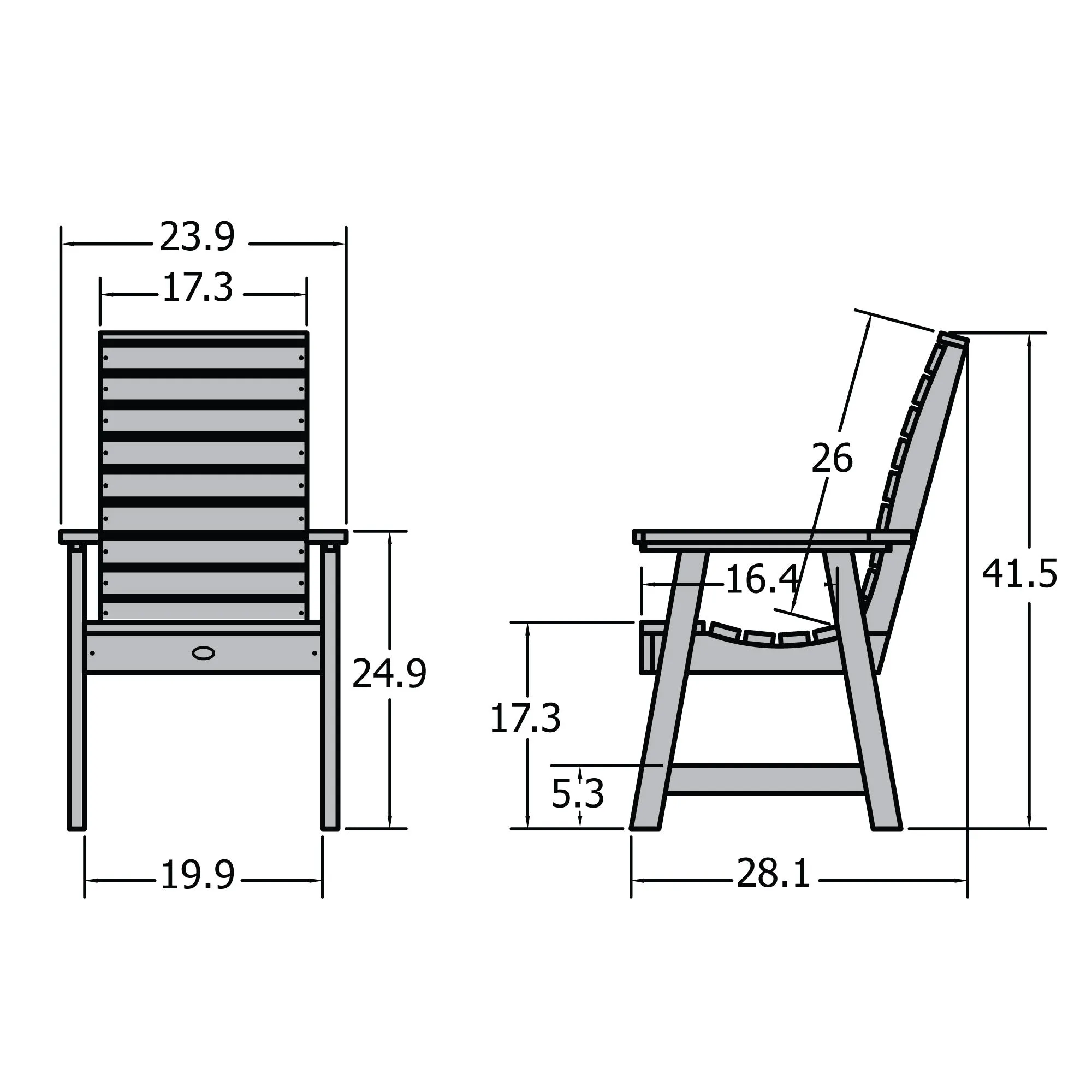 Aurora Armchair  - Dining Height