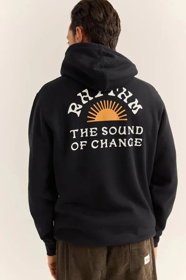 Awake Fleece Hood - Black