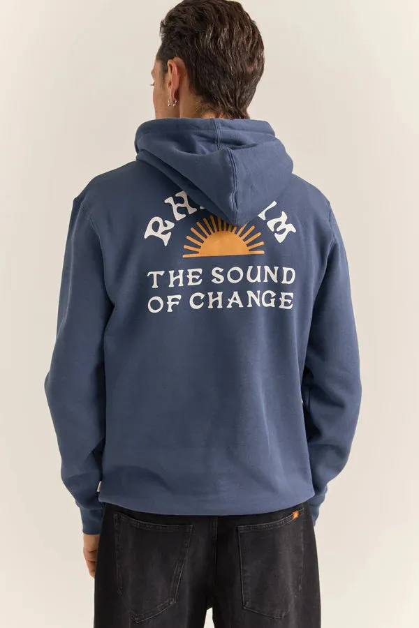 Awake Fleece Hood - Navy