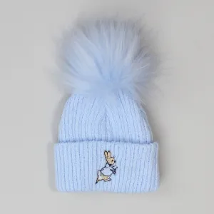 Baby Boys Rabbit Pom Hat - Blue