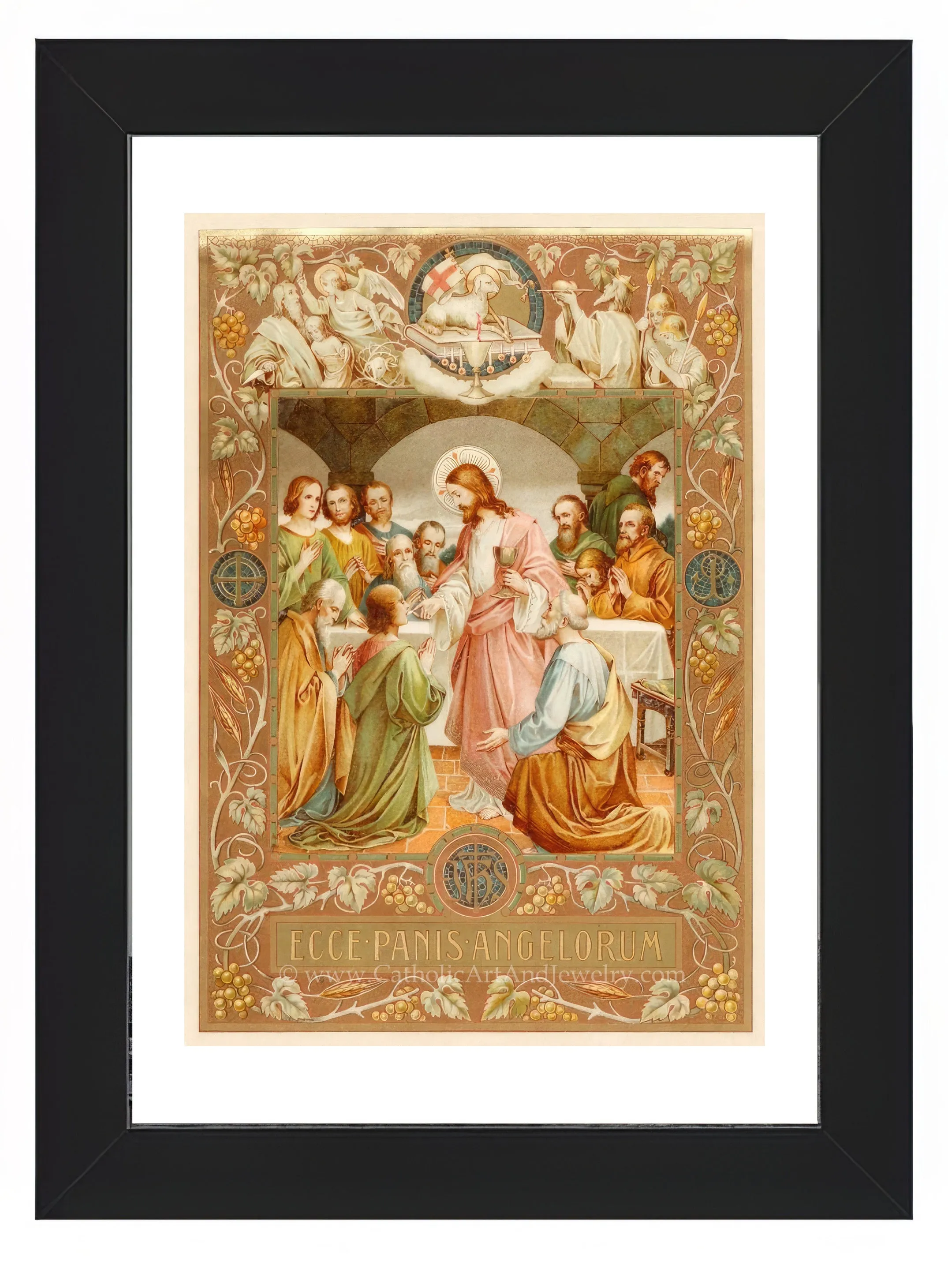 Behold, the Bread of Angels! – Early 20th Century Catholic Art – Catholic Gift – Archival Quality