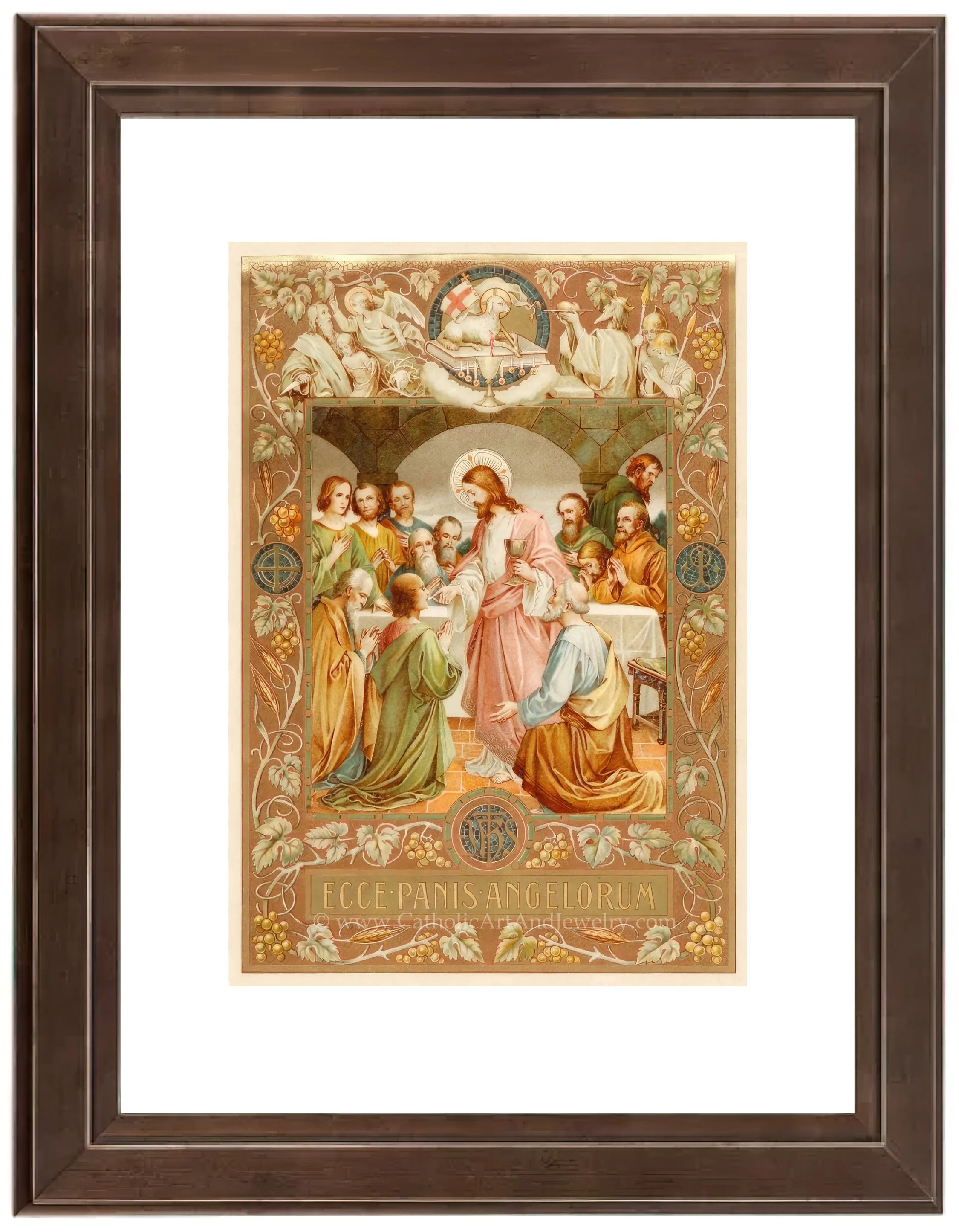 Behold, the Bread of Angels! – Early 20th Century Catholic Art – Catholic Gift – Archival Quality
