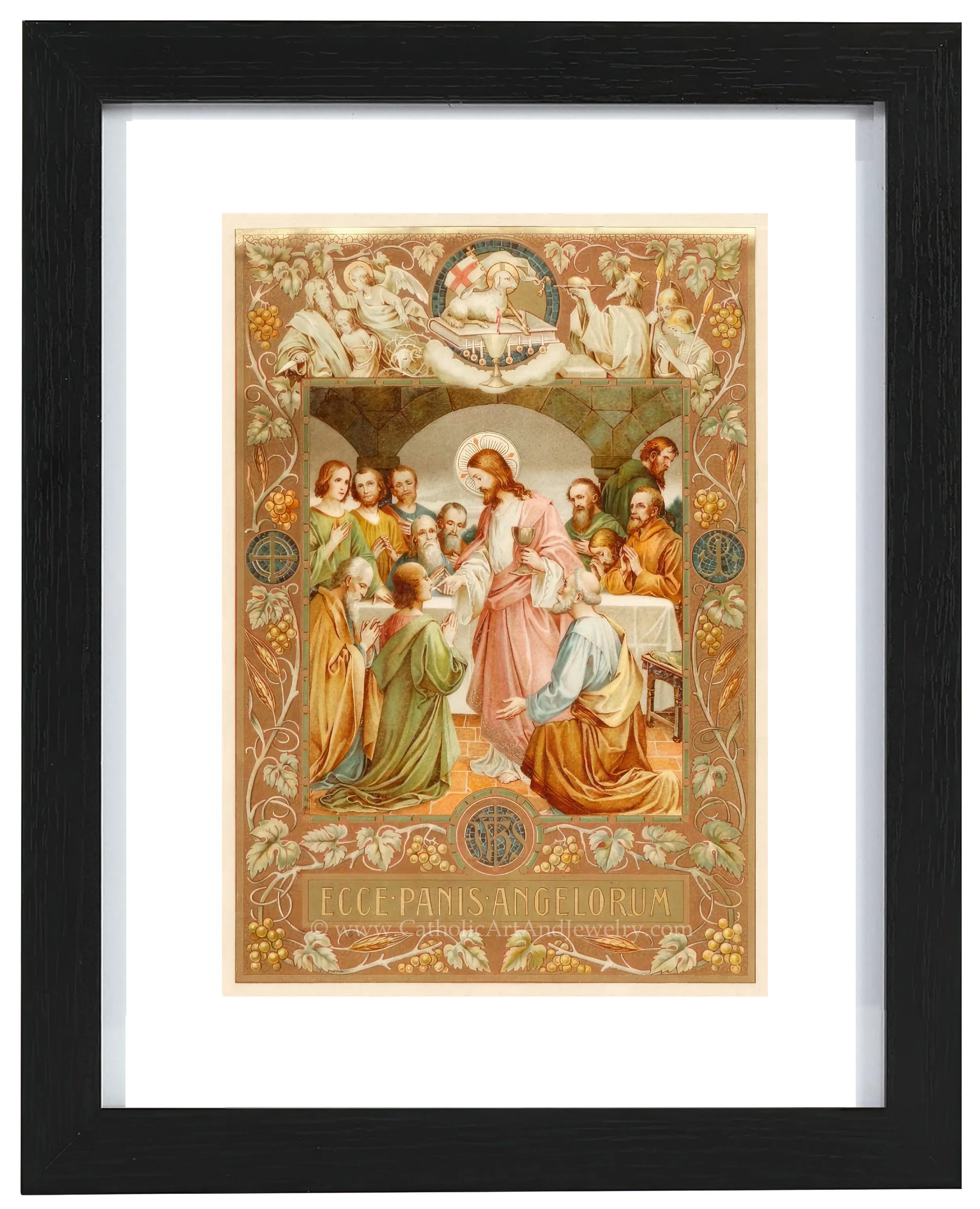 Behold, the Bread of Angels! – Early 20th Century Catholic Art – Catholic Gift – Archival Quality