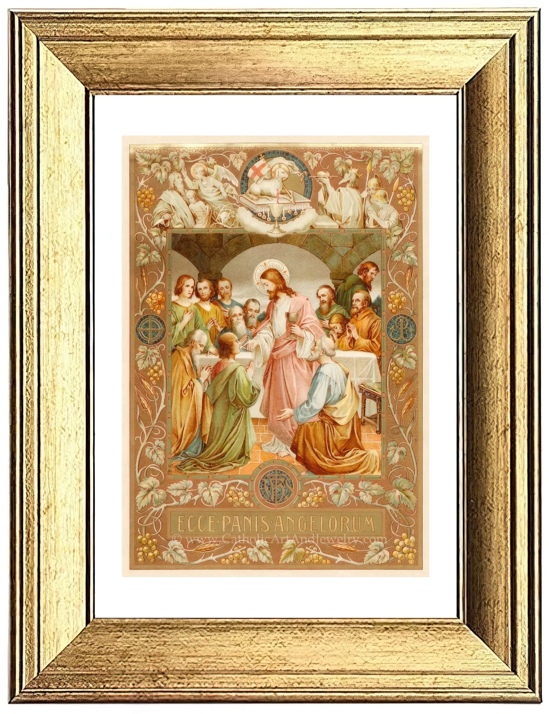 Behold, the Bread of Angels! – Early 20th Century Catholic Art – Catholic Gift – Archival Quality