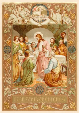 Behold, the Bread of Angels! – Early 20th Century Catholic Art – Catholic Gift – Archival Quality