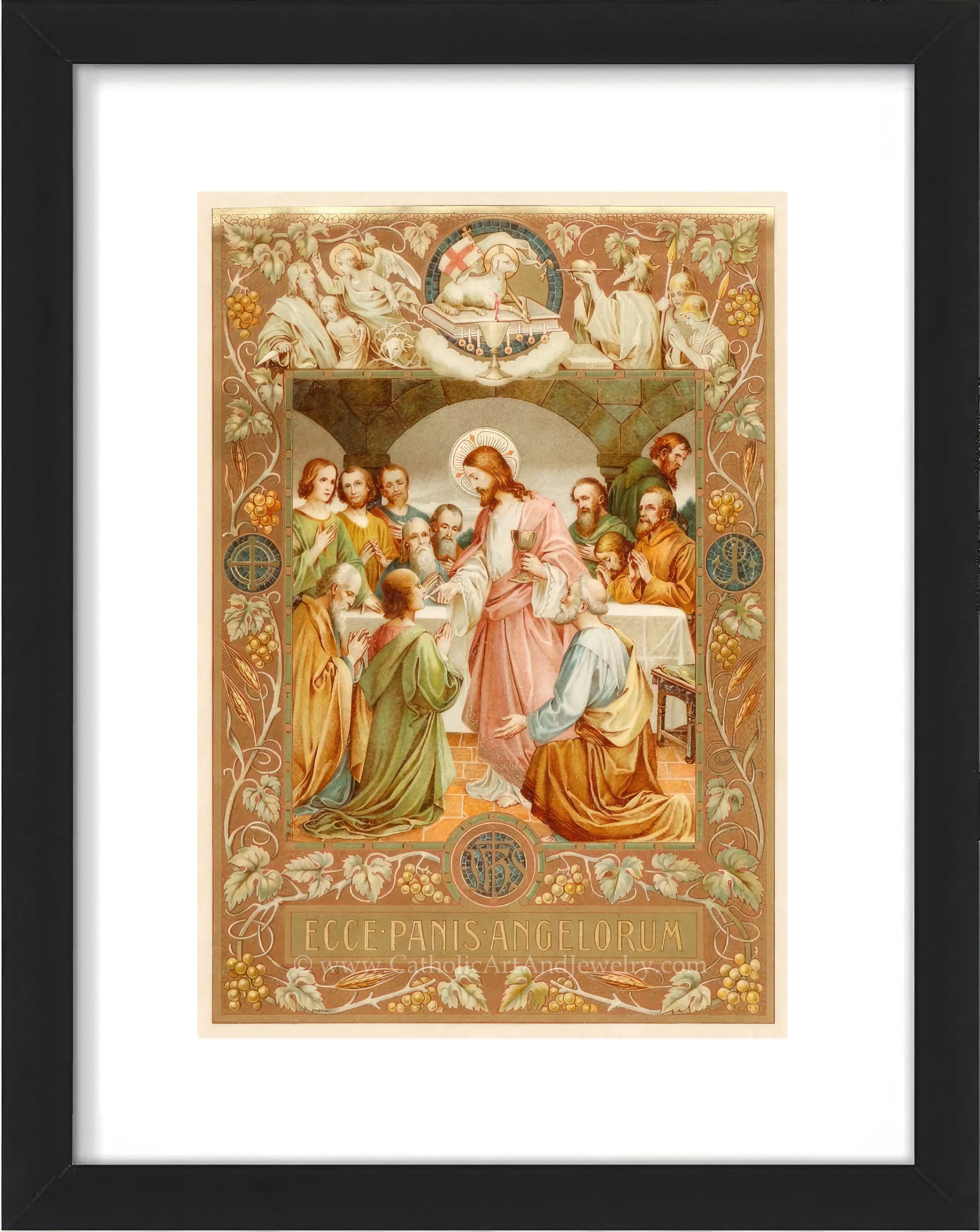 Behold, the Bread of Angels! – Early 20th Century Catholic Art – Catholic Gift – Archival Quality
