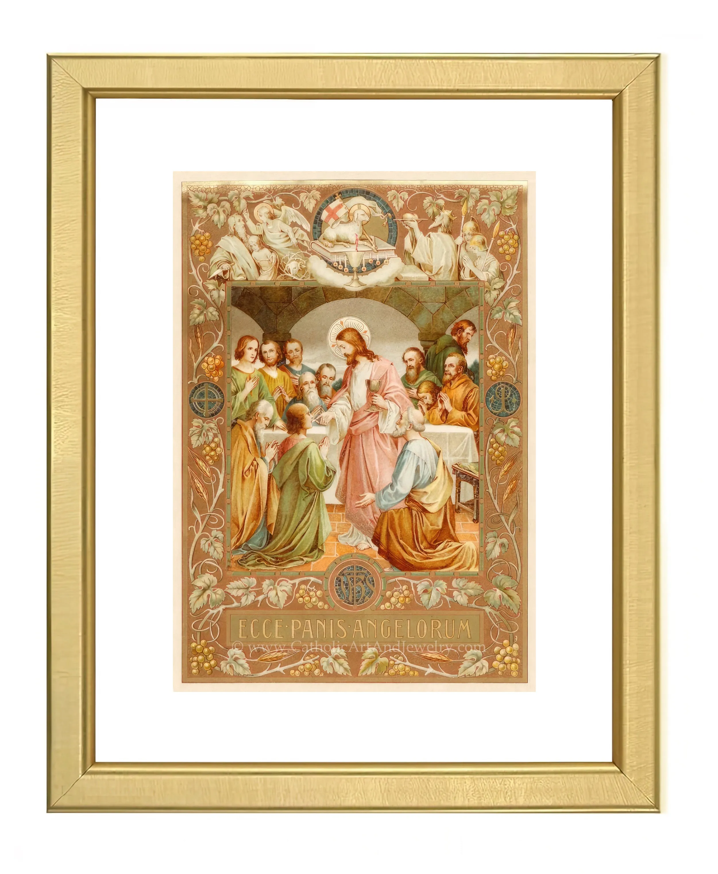 Behold, the Bread of Angels! – Early 20th Century Catholic Art – Catholic Gift – Archival Quality
