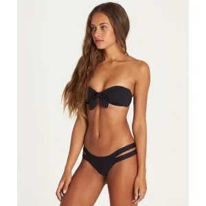 Billabong Women's Sol Searcher Knot Me Bandeau Bikini Top | Black Pebble
