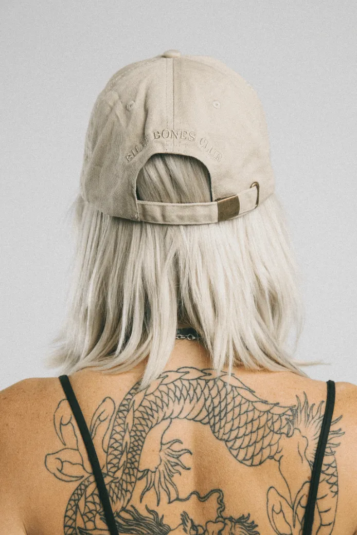 BILLY BONES CLUB BONES BARB DAD CAP - CREAM