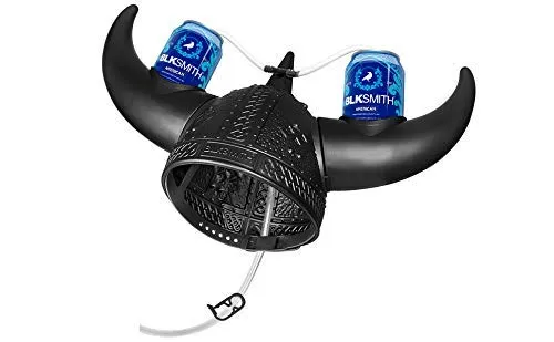 BLKSMITH Viking Drinking Hat | Viking Helmet | Drinking Accessories for Parties & College | Fits 16" - 24" Head