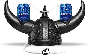 BLKSMITH Viking Drinking Hat | Viking Helmet | Drinking Accessories for Parties & College | Fits 16" - 24" Head