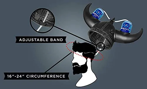BLKSMITH Viking Drinking Hat | Viking Helmet | Drinking Accessories for Parties & College | Fits 16" - 24" Head
