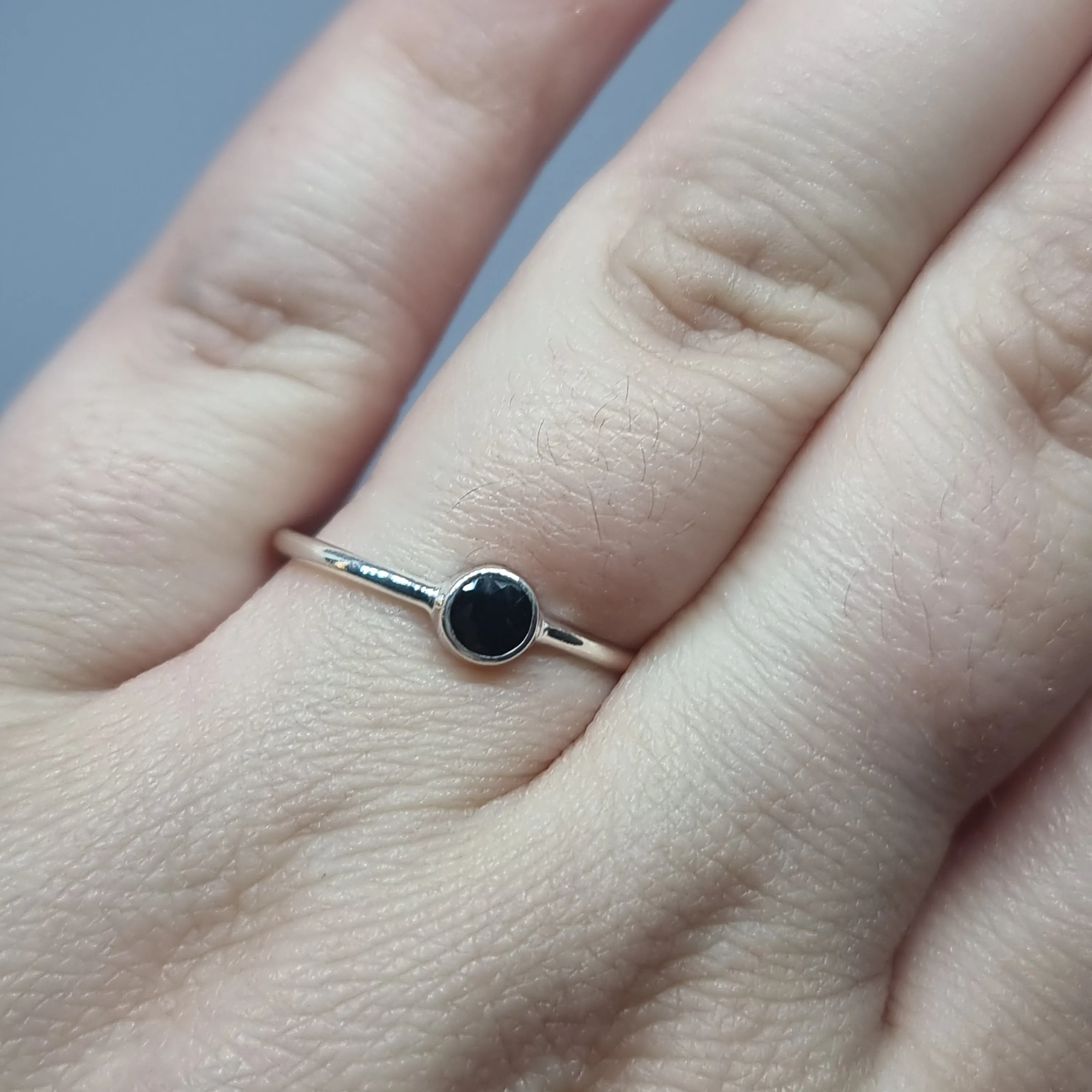 Blue Sapphire delicate ring