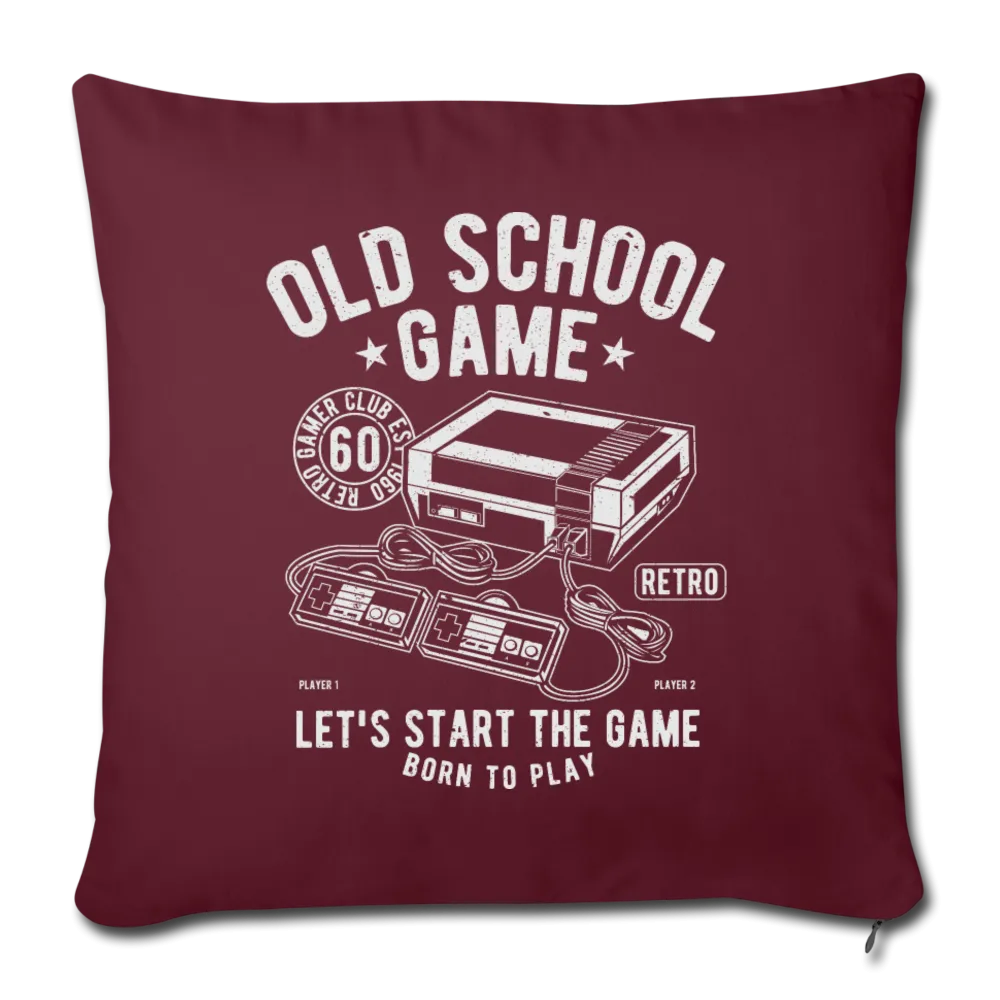 Born to Play Retrogamer Throw Pillow Cover