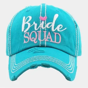 Bride Squad Blue Vintage Baseball Cap