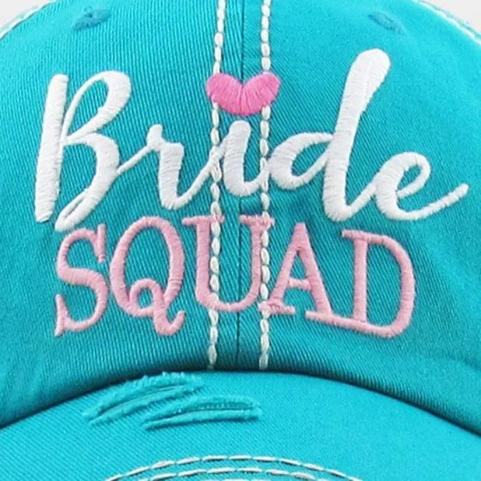 Bride Squad Blue Vintage Baseball Cap