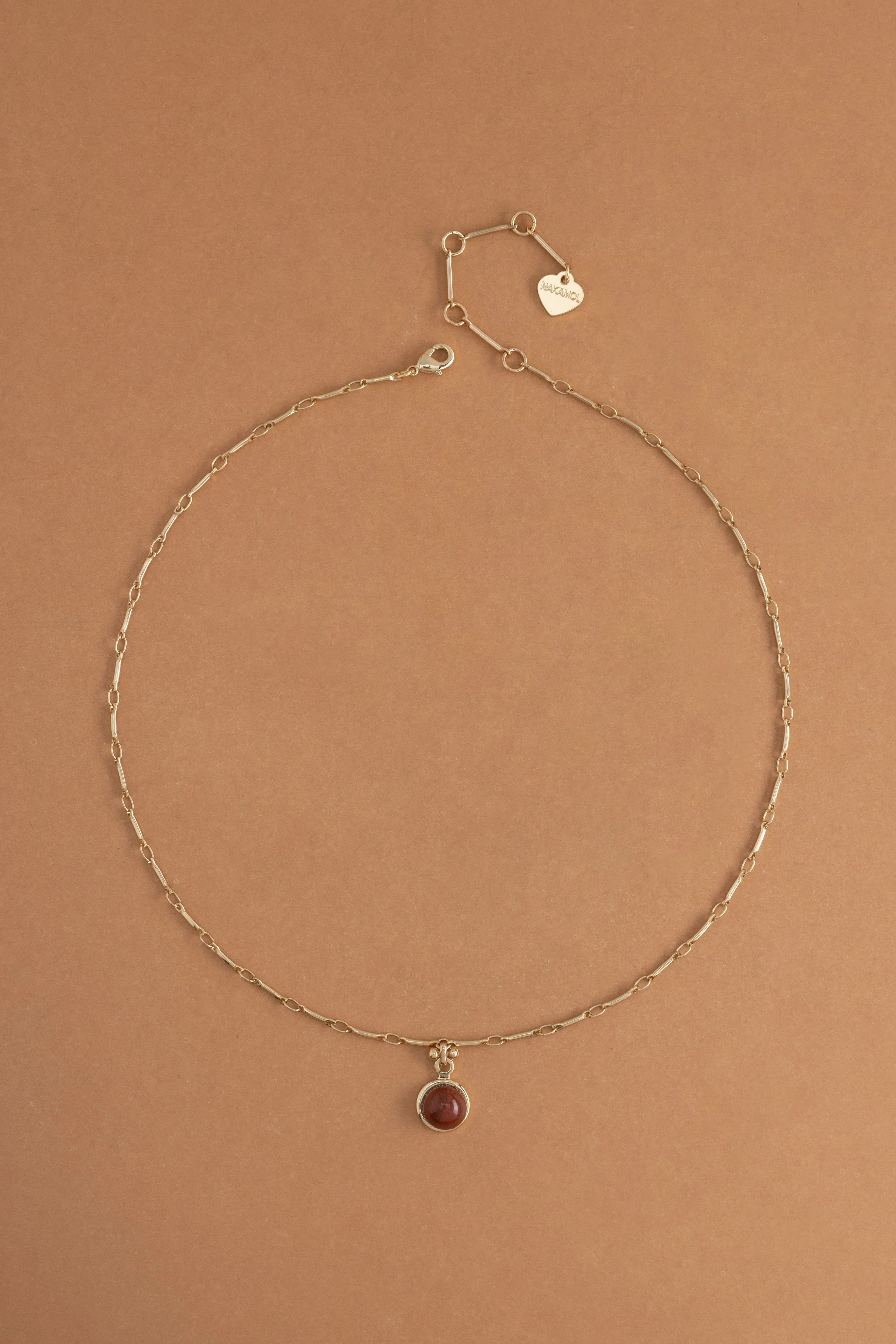 Brown Coin Pendant Necklace