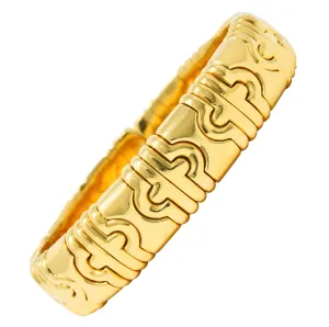 Bulgari 1980's 18 Karat Yellow Gold Parentesi Vintage Cuff Bracelet