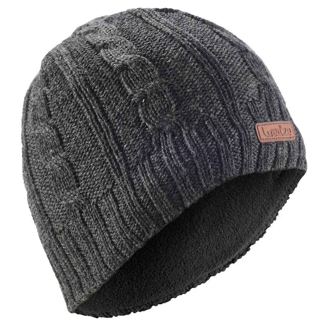 Cable Stitch Adult Ski Hat Plum