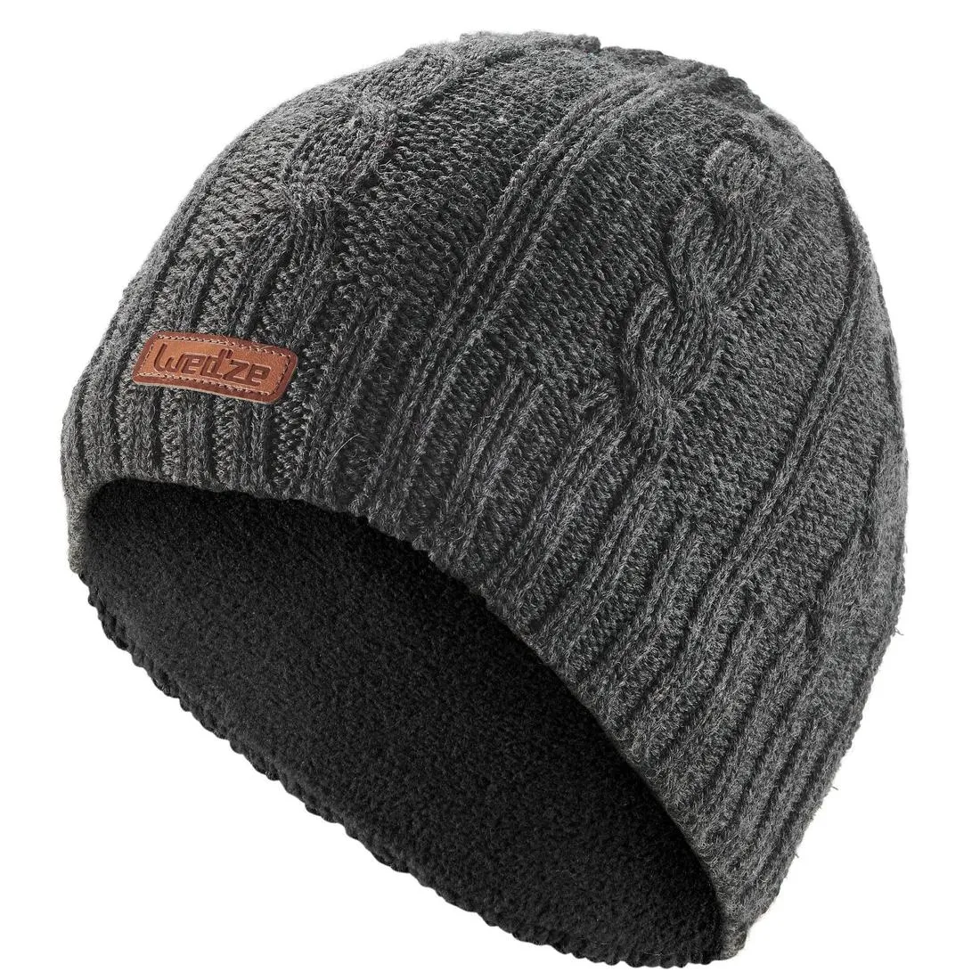 Cable Stitch Adult Ski Hat Plum