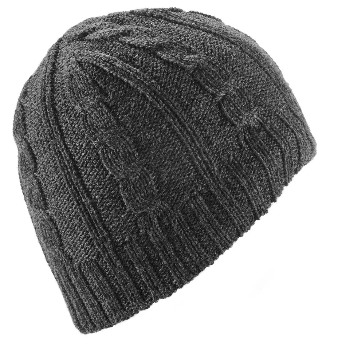 Cable Stitch Adult Ski Hat Plum