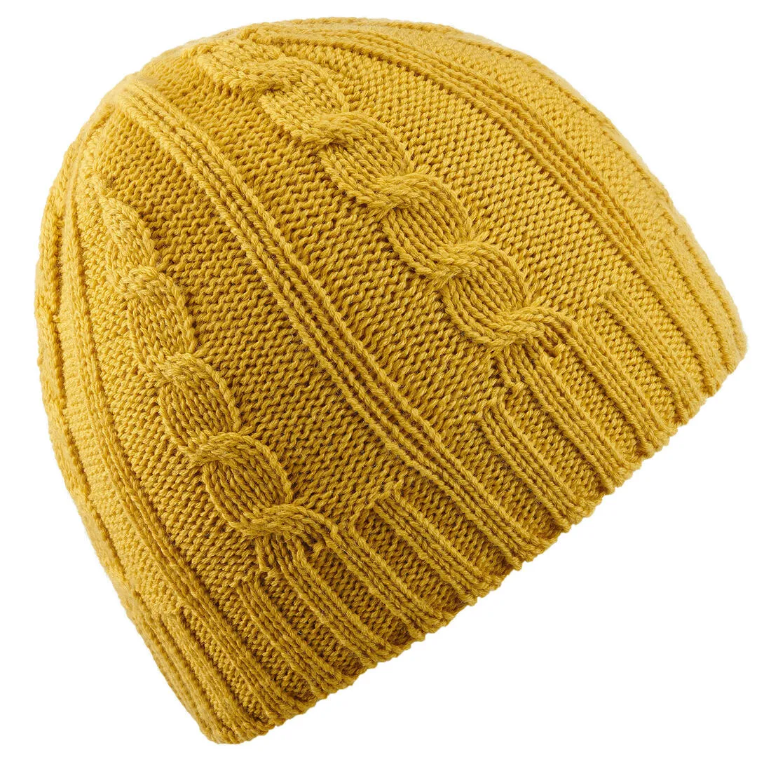 Cable Stitch Adult Ski Hat Plum