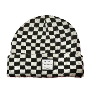 Cali Beanie Checkered- Black & White