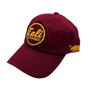 CALI Strong Classic Tactical Hat Morale Patch Burgundy Gold