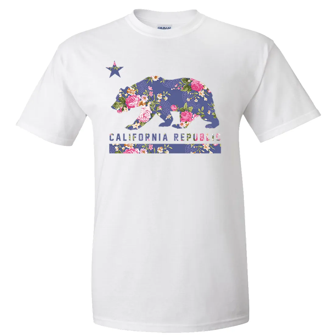 California Republic Paisley Flower Bear Asst Colors T-shirt/tee