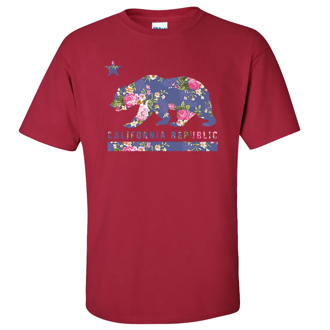 California Republic Paisley Flower Bear Asst Colors T-shirt/tee
