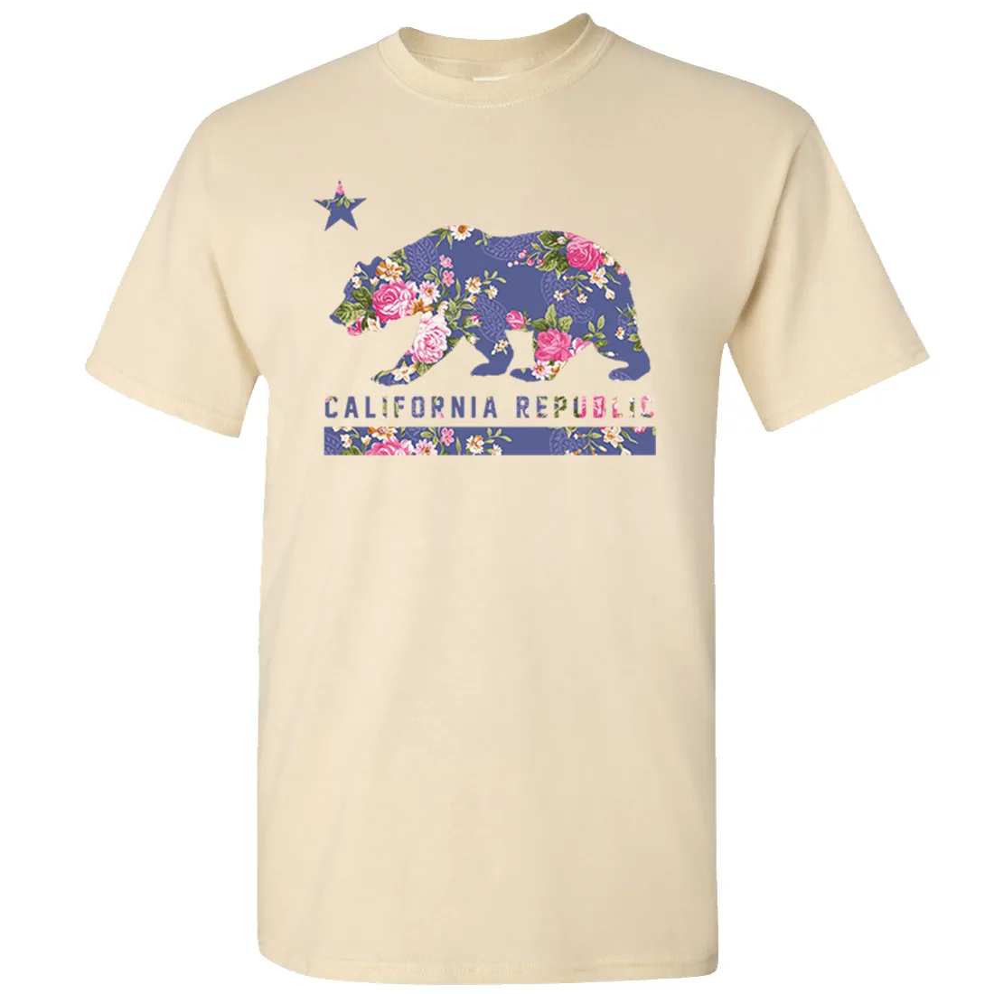 California Republic Paisley Flower Bear Asst Colors T-shirt/tee
