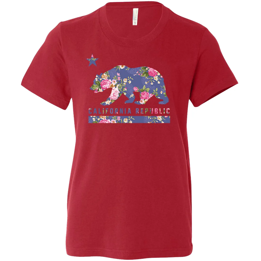 California Republic Paisley Flower Bear Asst Colors Youth T-Shirt/tee
