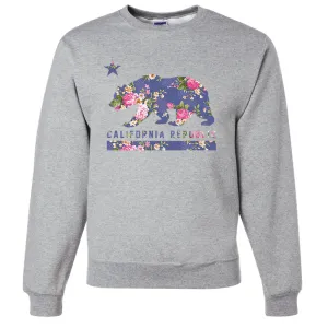 California Republic Paisley Flower Bear Crewneck Sweatshirt