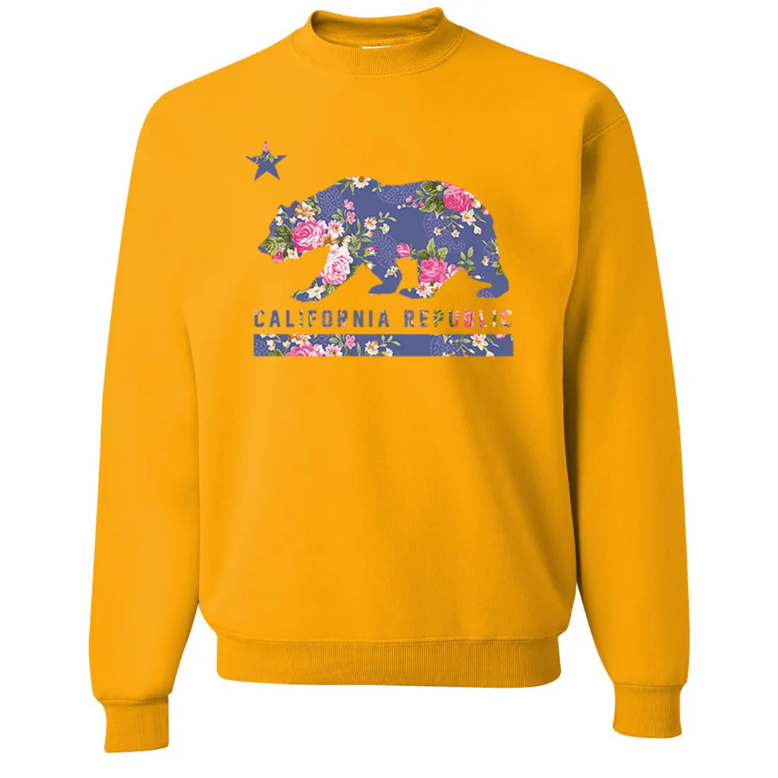 California Republic Paisley Flower Bear Crewneck Sweatshirt